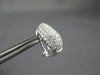 ESTATE WIDE .77CT DIAMOND 18K WHITE GOLD CLASSIC MULTI ROW WAVE CLIP ON EARRINGS