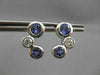 ESTATE 1.03CTW DIAMOND & AAA TANZANITE 14KT WHITE GOLD FLOATING JOURNEY EARRINGS