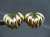 ESTATE LARGE 14K YELLOW GOLD LOVE HEART SEA SHELL DESIGN EARRINGS AMAZING #22546