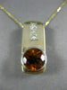 ESTATE LARGE 5.65CT DIAMOND & AAA CITRINE 14KT TWO TONE GOLD 3D PENDANT #14025