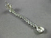 ESTATE LARGE 1.35CT DIAMOND 14K WHITE GOLD 3D TEAR DROP HANGING EARRINGS #25920