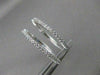ESTATE .88CTW DIAMOND SHARED PRONG 16MM 14K WHITE GOLD FRONT HOOP EARRINGS 20985