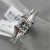 ESTATE PRINCESS CUT DIAMOND .50CT G VS 14KT WHITE GOLD ENGAGMENT FRIENDSHIP RING