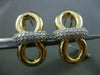 ESTATE LARGE .92CT DIAMOND 14KT TWO TONE GOLD OVAL LOVE KNOT CLIP ON EARRINGS