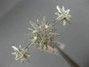 ESTATE EXTRA LARGE .45CT DIAMOND 18K WHITE GOLD 3D DOUBLE FINGER SNOWFLAKE RING