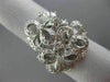 ESTATE LARGE 1CT ROUND DIAMOND 14KT WHITE GOLD 3D BUTTERFLY FLOWER FUN LOVE RING