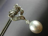 ESTATE LARGE 1.28CT DIAMOND & AAA SOUTH SEA PEARL 18KT WHITE GOLD HEART EARRINGS