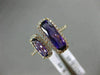 1.74CT DIAMOND & AAA AMETHYST 14KT ROSE GOLD 3D RECTANGULAR DOUBLE HALO FUN RING