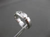 ANTIQUE WIDE 14KT WHITE GOLD 3D FILIGREE SQUARE WEDDING ANNIVERSARY RING #18952