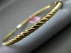 ESTATE .35CT DIAMOND 14KT WHITE & ROSE GOLD CIRCLE OF LIFE ROPE BANGLE BRACELET