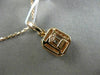ESTATE .53CT ROUND & EMERALD DIAMOND 18KT ROSE GOLD 3D CLUSTER FLOATING PENDANT