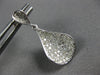 .74CT DIAMOND 14KT WHITE GOLD CLASSIC ROUND PAVE TEAR DROP FUN HANGING EARRINGS