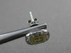 ESTATE 1.30CT WHITE & FANCY YELLOW DIAMOND 18KT TWO TONE GOLD CLASSIC HALO STUD