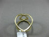 ESTATE WIDE .22CT DIAMOND 14KT YELLOW GOLD X OPEN CRISS CROSS INFINITY LOVE RING