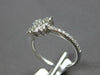 .56CT DIAMOND 18KT WHITE GOLD 3D ROUND & BAGUETTE CLUSTER SQUARE FRIENDSHIP RING