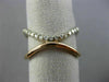 ESTATE WIDE .23CT DIAMOND 14KT WHITE & ROSE GOLD 3D DOUBLE ROW SWIRL FUN RING