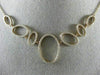 ESTATE LARGE .90CT ROUND DIAMOND 14KT ROSE GOLD 3D MULTI OPEN OVAL FUN NECKLACE