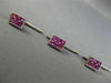ESTATE LARGE 5.0CT AAA PINK RUBY 14KT WHITE GOLD SQUARE SHIRT STUD CUFFLINK SET