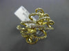 ESTATE LARGE 1.22CT DIAMOND 18K 2 TONE GOLD 3D MULTI WAVE SEMI ETERNITY FUN RING