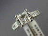 ESTATE GIA LARGE 1.71CT DIAMOND 14KT WHITE GOLD MILGRAIN ENGAGEMENT RING #25786