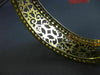 ESTATE WIDE .65CT DIAMOND 14K YELLOW GOLD 3D FILIGREE GRADUATING BANGLE BRACELET