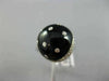 ESTATE .57CT DIAMOND & ONYX 14K WHITE GOLD 3D DOME MOON STAR ROMANTIC LOVE RING