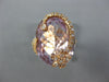 LARGE 8.36CT DIAMOND & AAA PINK AMETHYST 14KT ROSE GOLD 3D PALM TREE FLOWER RING