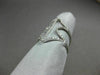 ESTATE MASSIVE .71CT DIAMOND 18KT WHITE GOLD DOUBLE SIDED OPEN ANCHOR FUN RING