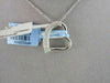 ESTATE .58CT DIAMOND 14KT WHITE GOLD OPEN MICRO PAVE HEART PENDANT & CHAIN