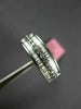 WIDE .46CT DIAMOND 18K WHITE GOLD 3D ROUND & BAGUETTE 3 ROW 6MM ANNIVERSARY RING