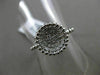 ESTATE .23CT ROUND DIAMOND 14K WHITE GOLD 3D BEAD CIRCLE MILGRAIN PAVE ROPE RING