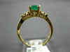 ESTATE 1.42CT DIAMOND & AAA EMERALD 14K YELLOW GOLD CLASSIC OVAL ENGAGEMENT RING