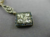 ANTIQUE LARGE 2.30CT DIAMOND & AAA SAPPHIRE 14KT TWO TONE GOLD NECKLACE #26434