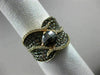 ESTATE WIDE 2.85CT DIAMOND & ORANGE SAPPHIRE 18KT ROSE GOLD CRISS CROSS FUN RING