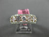 WIDE 1.68CT WHITE & PINK DIAMOND 18K WHITE & ROSE GOLD 3D HALO ANNIVERSARY RING