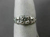 ANTIQUE .35CT DIAMOND 18K WHITE GOLD CLASSIC OPEN FILIGREE ENGAGEMENT RING #9104