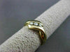 ESTATE .12CT ROUND DIAMOND 14KT YELLOW GOLD 3 STONE CHANNEL INFINITY RING #14197