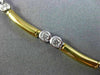 ESTATE 1.40CT DIAMOND 18KT WHITE & YELLOW GOLD ETOILE BEZEL BY THE YARD NECKLACE