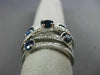 ESTATE WIDE 2.15CT DIAMOND SAPPHIRE 14KT WHITE GOLD CRISS CROSS ANNIVERSARY RING