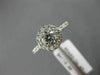 ESTATE .95CT ROUND DIAMOND 14KT WHITE GOLD CLASSIC 4 PRONG HALO ENGAGEMENT RING