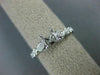 ESTATE .14CT DIAMOND 14KT WHITE GOLD 3D FLOWER LEAF SEMI MOUNT ENGAGEMENT RING