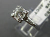 ANTIQUE OLD MINE .54CT ROUND CUT DIAMOND 14KT WHITE GOLD ENGAGEMENT RING #22209