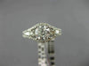 GIA CERTIFIED 1.25CT ROUND & BAGUETTE DIAMOND 14K WHITE GOLD 3D ENGAGEMENT RING