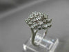 ESTATE LARGE 1.0CT ROUND DIAMOND 14KT WHITE GOLD FLOWER CLUSTER RING VVS #16302