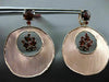 ESTATE LARGE 7.70CT AAA GARNET 14KT ROSE GOLD 3D MATTE CLIP ON HANGING EARRINGS