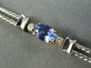 ESTATE 1.15CT DIAMOND & AAA TANZANITE 14KT TWO TONE GOLD 3 STONE ROPE BRACELET