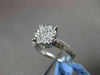 ESTATE LARGE 1.12CT DIAMOND 18KT WHITE GOLD FILIGREE CLUSTER PROMISE RING F/G VS