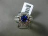 ESTATE LARGE 1.40CT DIAMOND & TANZINITE 14KT WHITE GOLD FILIGREE ENGAGEMENT RING
