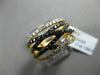 ESTATE 1.29CT DIAMOND & AAA ORANGE SAPPHIRE 18K ROSE GOLD 3D MULTI ROW LOVE RING