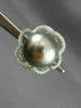 ESTATE LARGE .60CT DIAMOND & AAA TAHITIAN PEARL 18KT WHITE GOLD CLIP ON EARRINGS